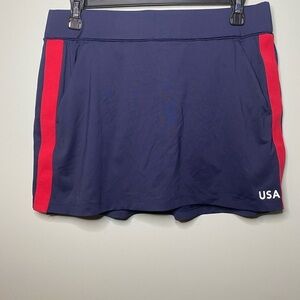 Dunning Navy Blue USA Skort Skirt with Red‎ Stripes Size Medium